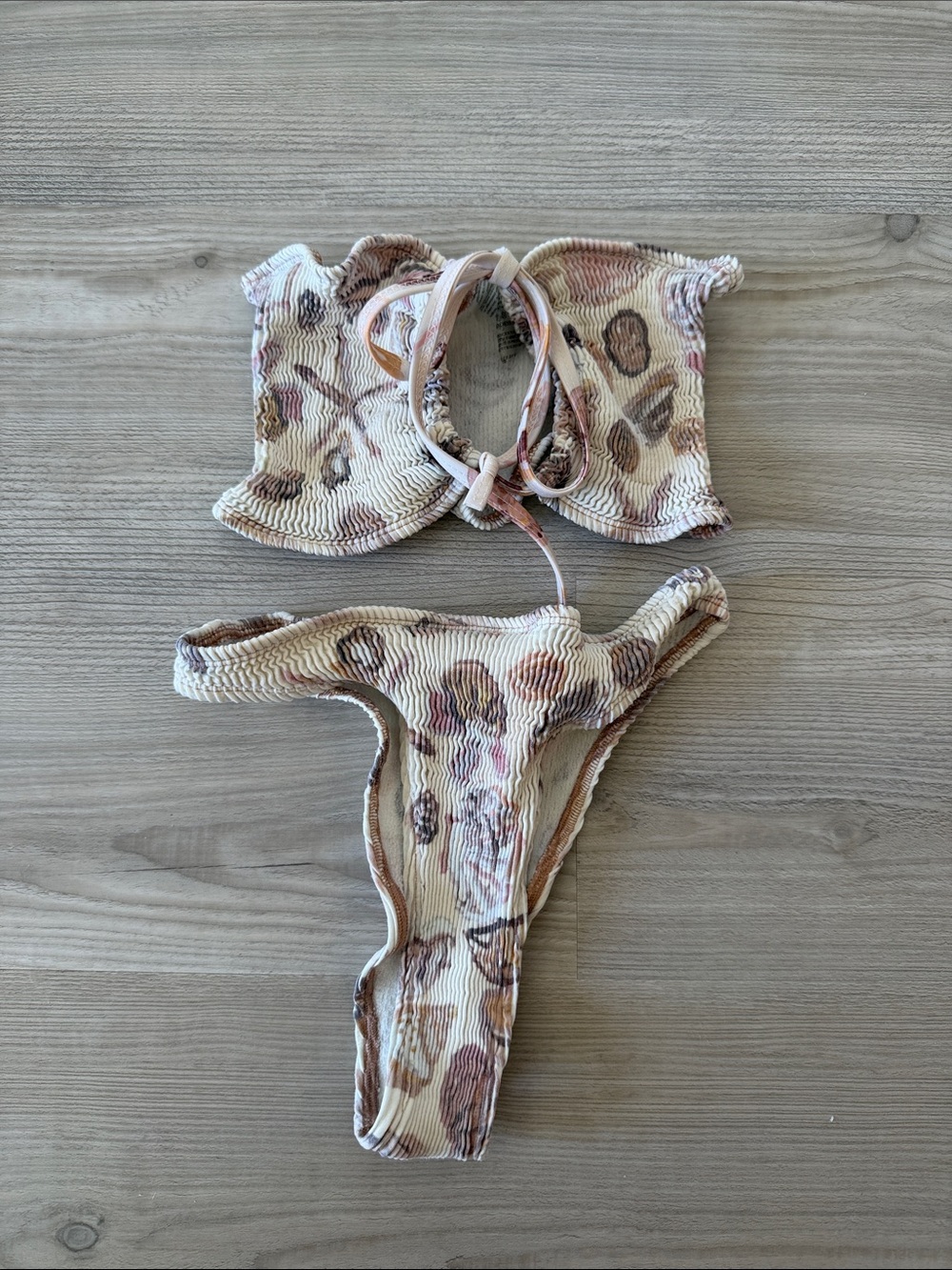Clone Seashell Textured Bikini Set